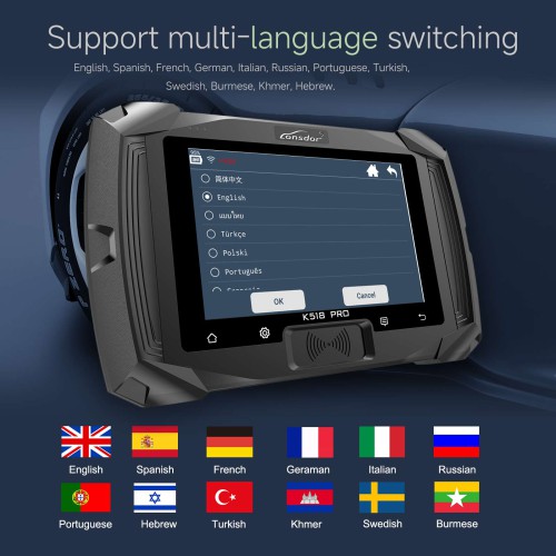Lonsdor K518 PRO Full Configuration All-in-One Key Programmer Full Functions IMMO Matching Support Multi-language 2 Year Free Update