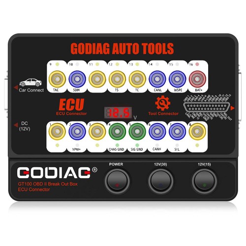 GODIAG GT100 OBDII 16PIN Protocol Detector Breakout  ECU Connector OBDII BreakOut Box Work with Pcmtuner
