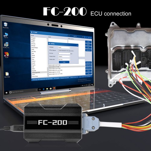 2024 CGDI FC200 ECU Programmer ISN OBD Reader Support Bench, Boot, OBD Update Version of AT-200